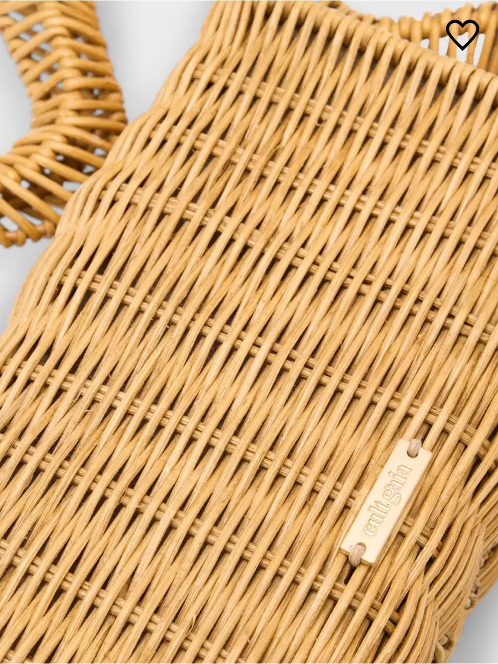 CULT GAIA Woven Rattan Handbag - Natural Tan - Picture 13 of 17